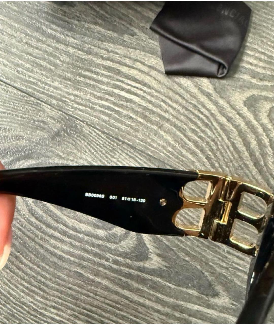 BALENCIAGA Черные пластиковые солнцезащитные очки, фото 4