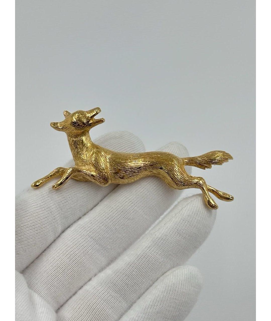 BURBERRY Золотая позолоченная булавка / брошь, фото 2