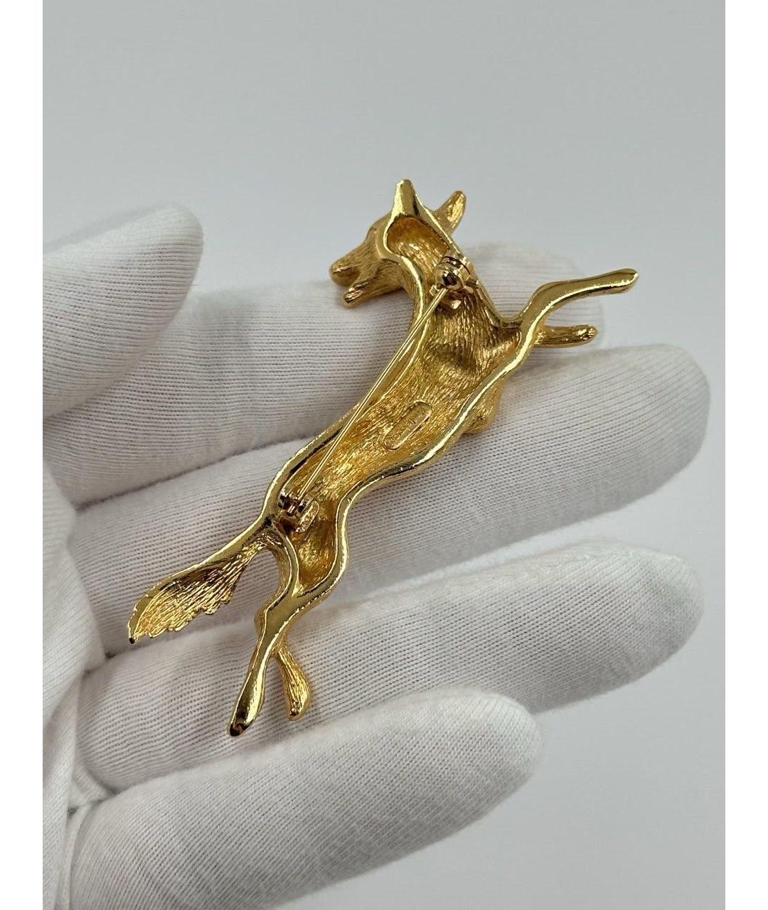 BURBERRY Золотая позолоченная булавка / брошь, фото 5