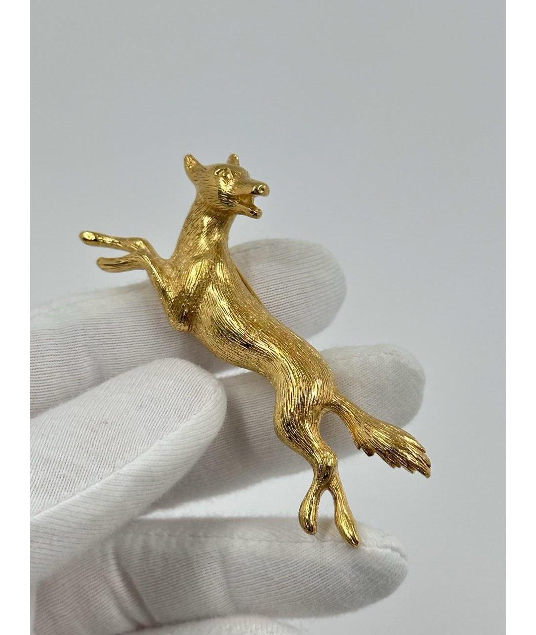 BURBERRY Золотая позолоченная булавка / брошь, фото 3