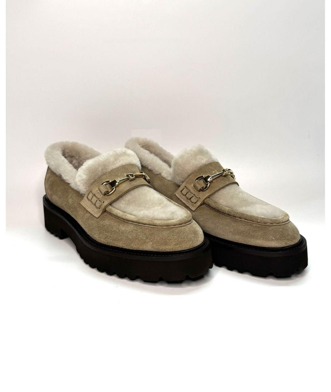 DOUCAL'S Бежевые замшевые лоферы, фото 5