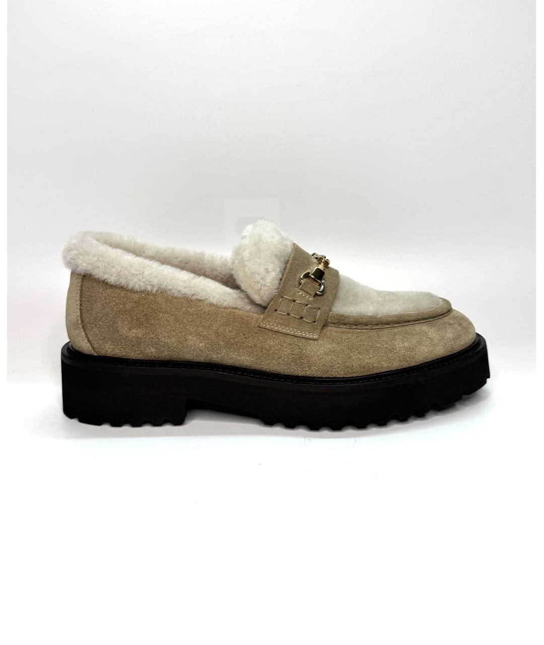 DOUCAL'S Бежевые замшевые лоферы, фото 6