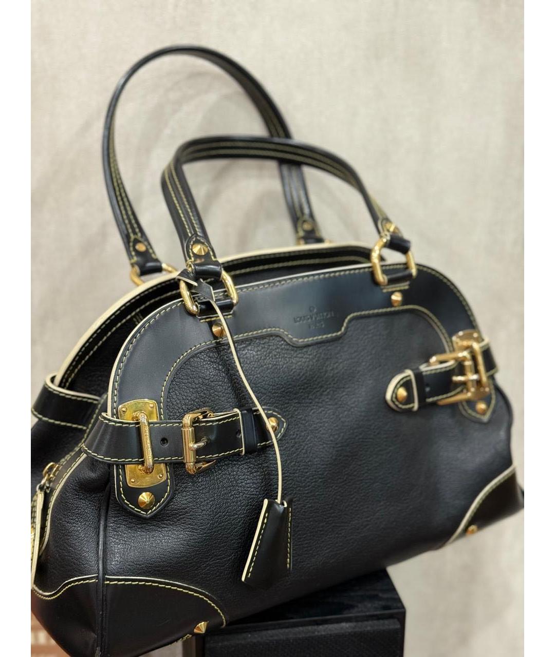 LOUIS VUITTON Черная кожаная сумка через плечо, фото 2