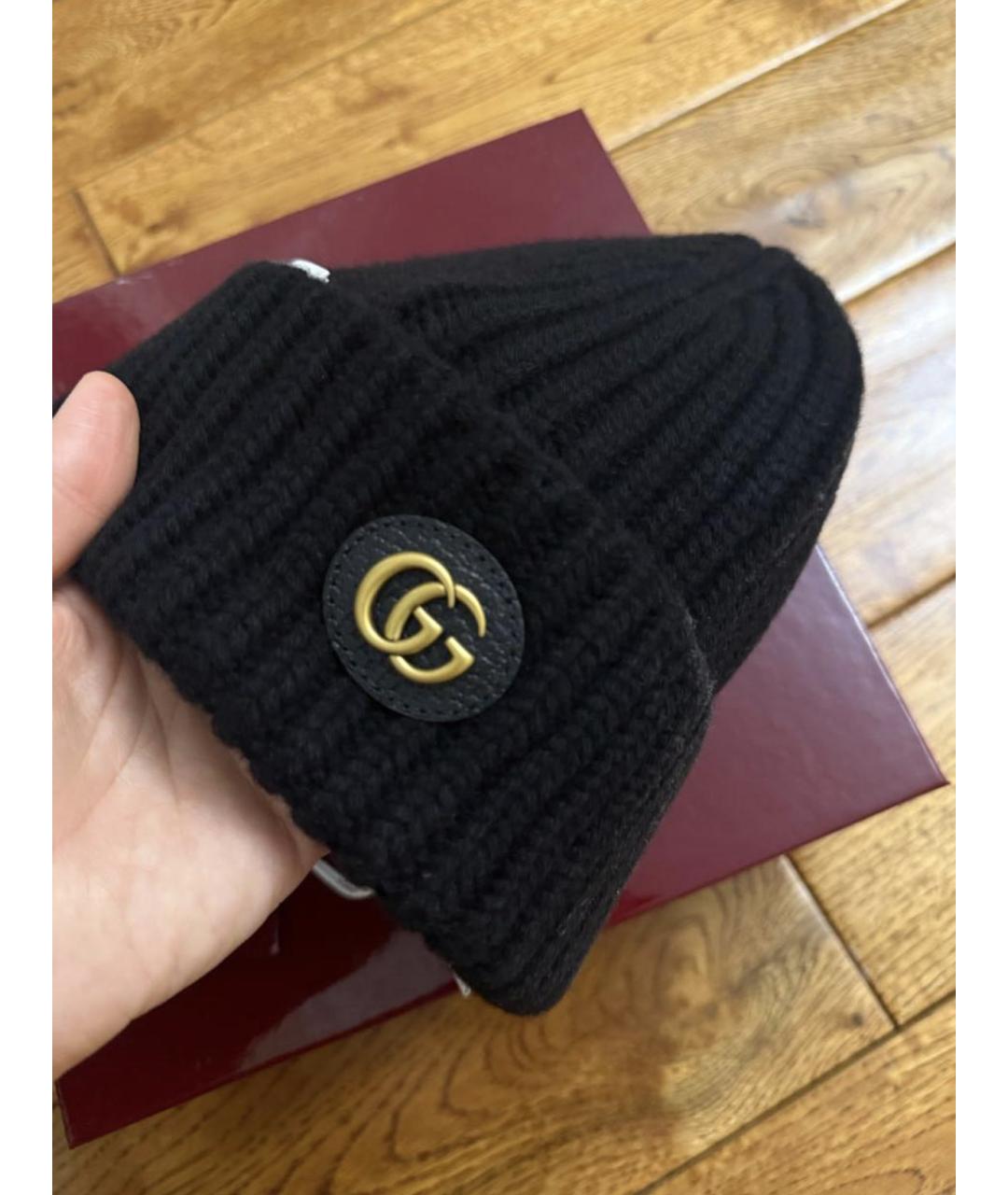 GUCCI Черная шерстяная шапка, фото 5