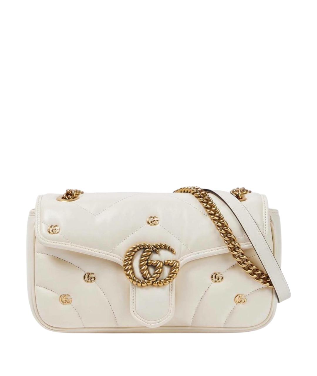 GUCCI Бежевая кожаная сумка через плечо, фото 1