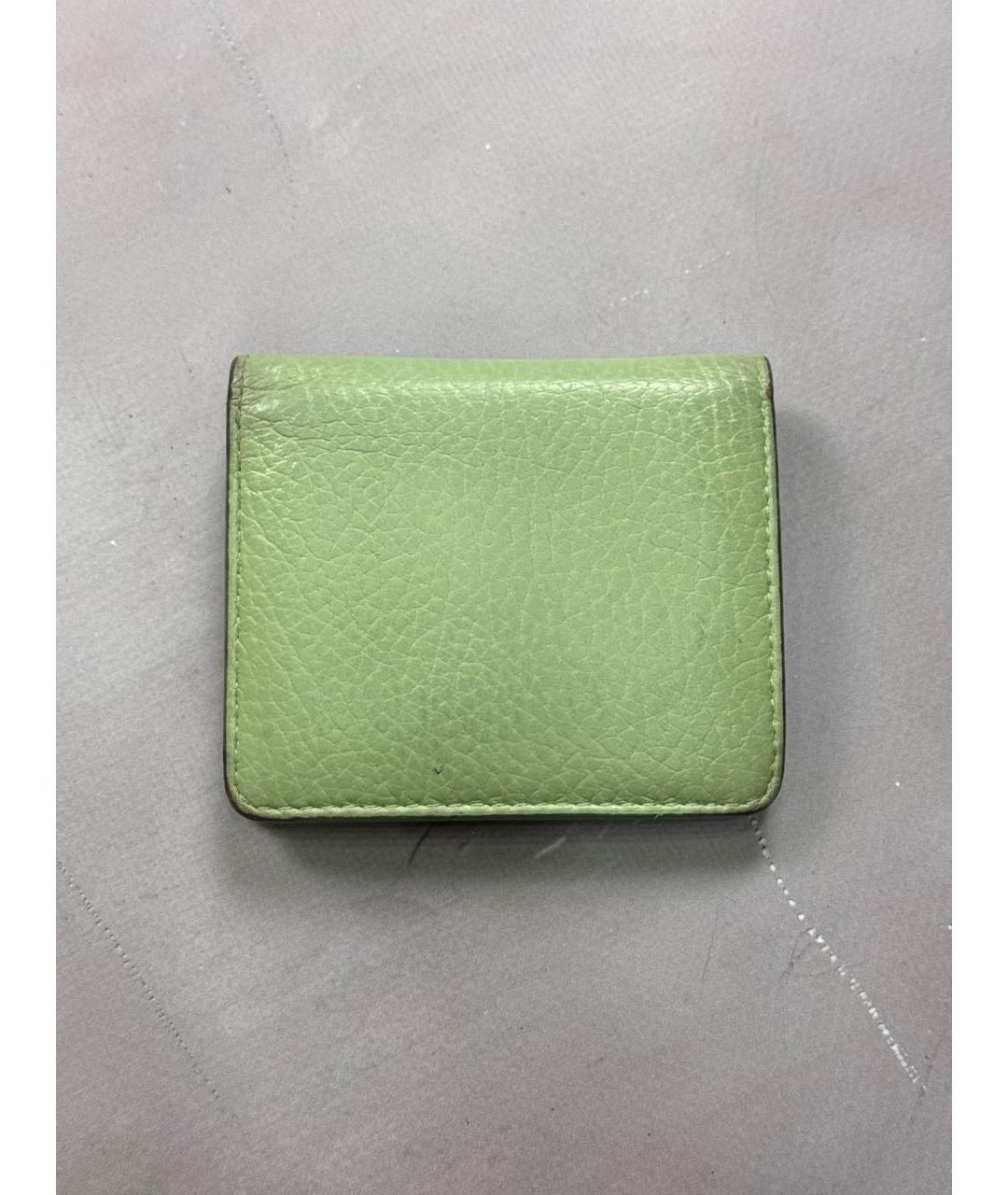 MAISON MARGIELA Салатовый кожаный кошелек, фото 3