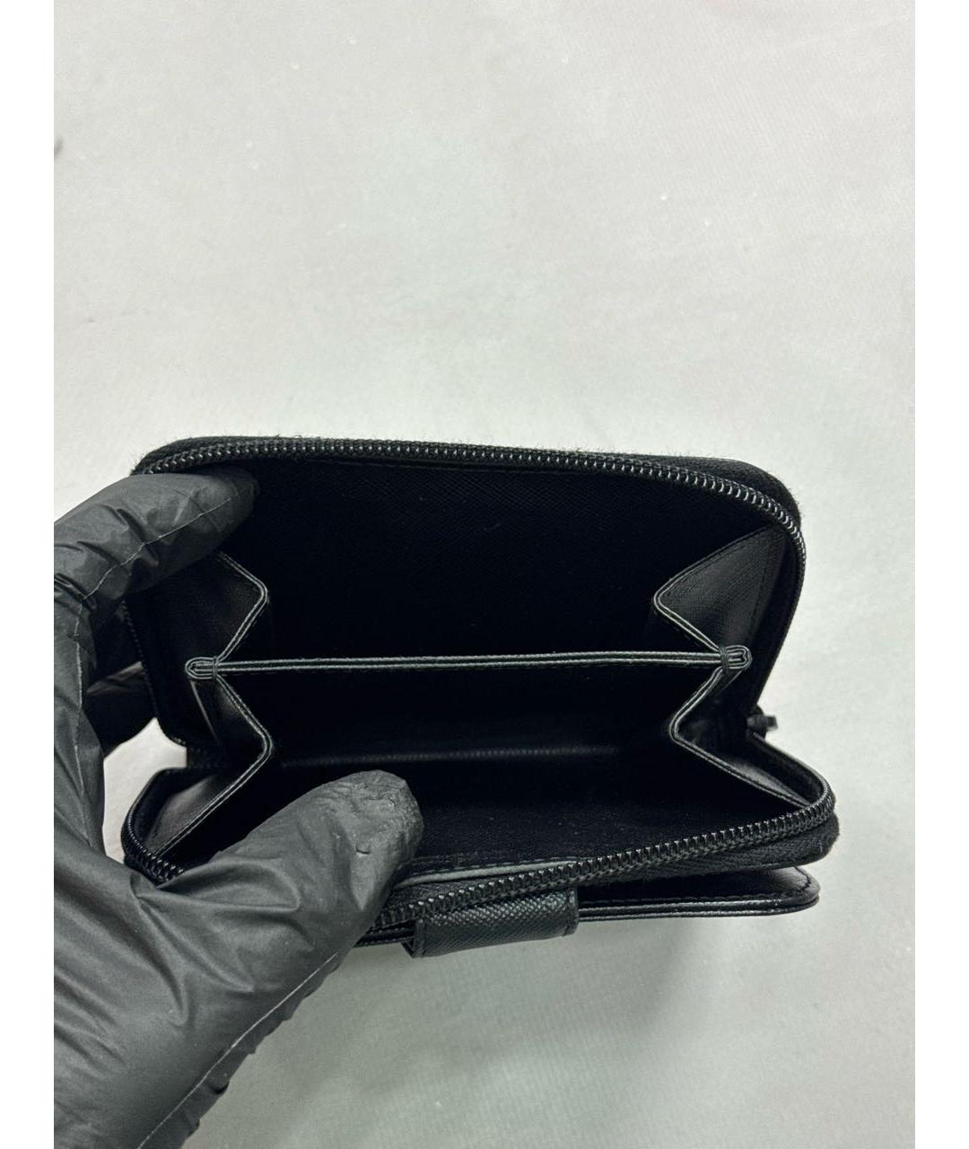 PRADA Черный кожаный кошелек, фото 6