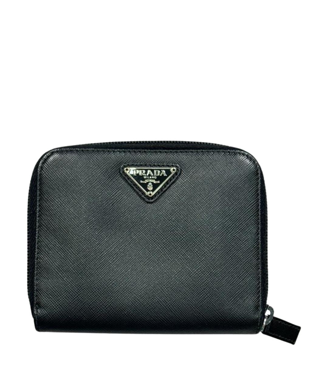 PRADA Черный кожаный кошелек, фото 1