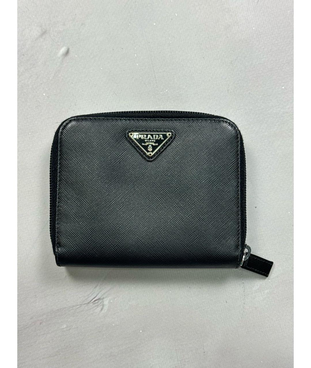 PRADA Черный кожаный кошелек, фото 9