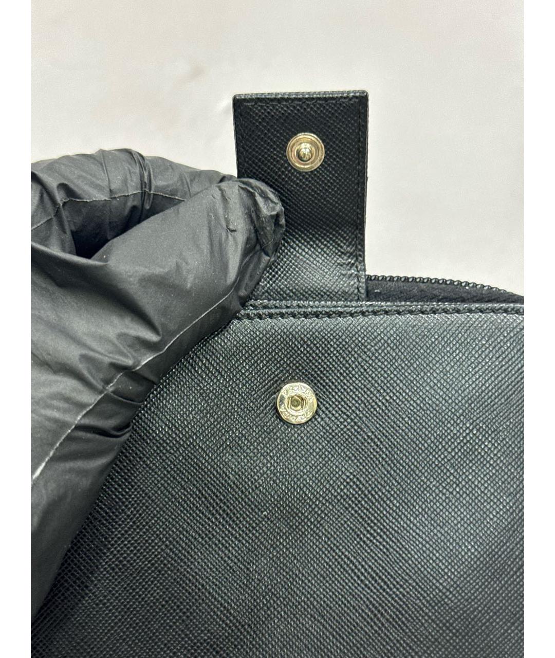 PRADA Черный кожаный кошелек, фото 7