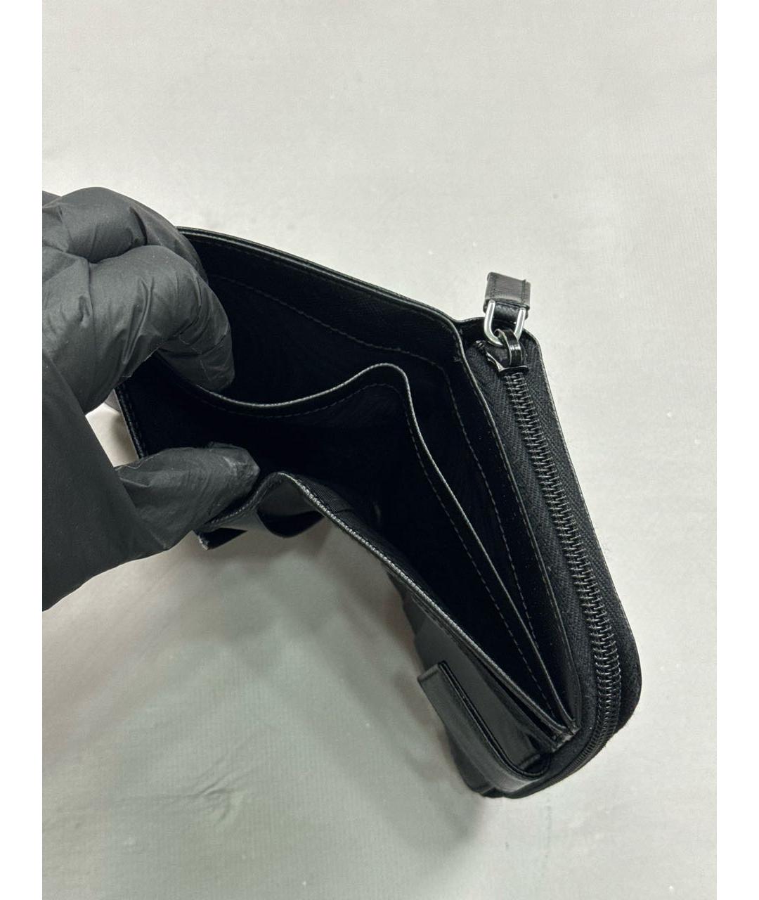 PRADA Черный кожаный кошелек, фото 5