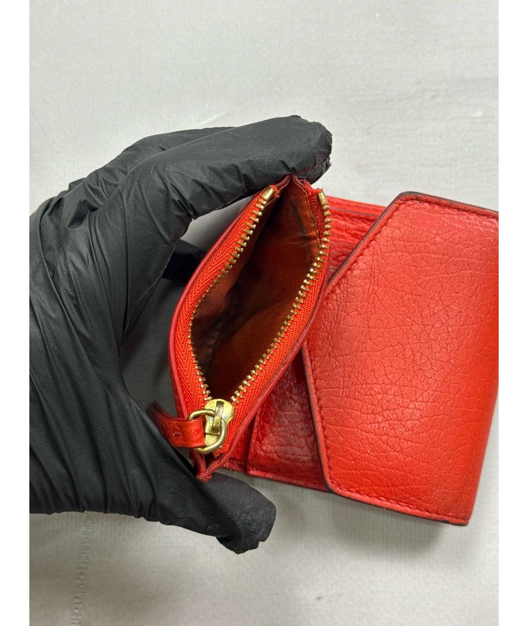 MAISON MARGIELA Красный кожаный кошелек, фото 6