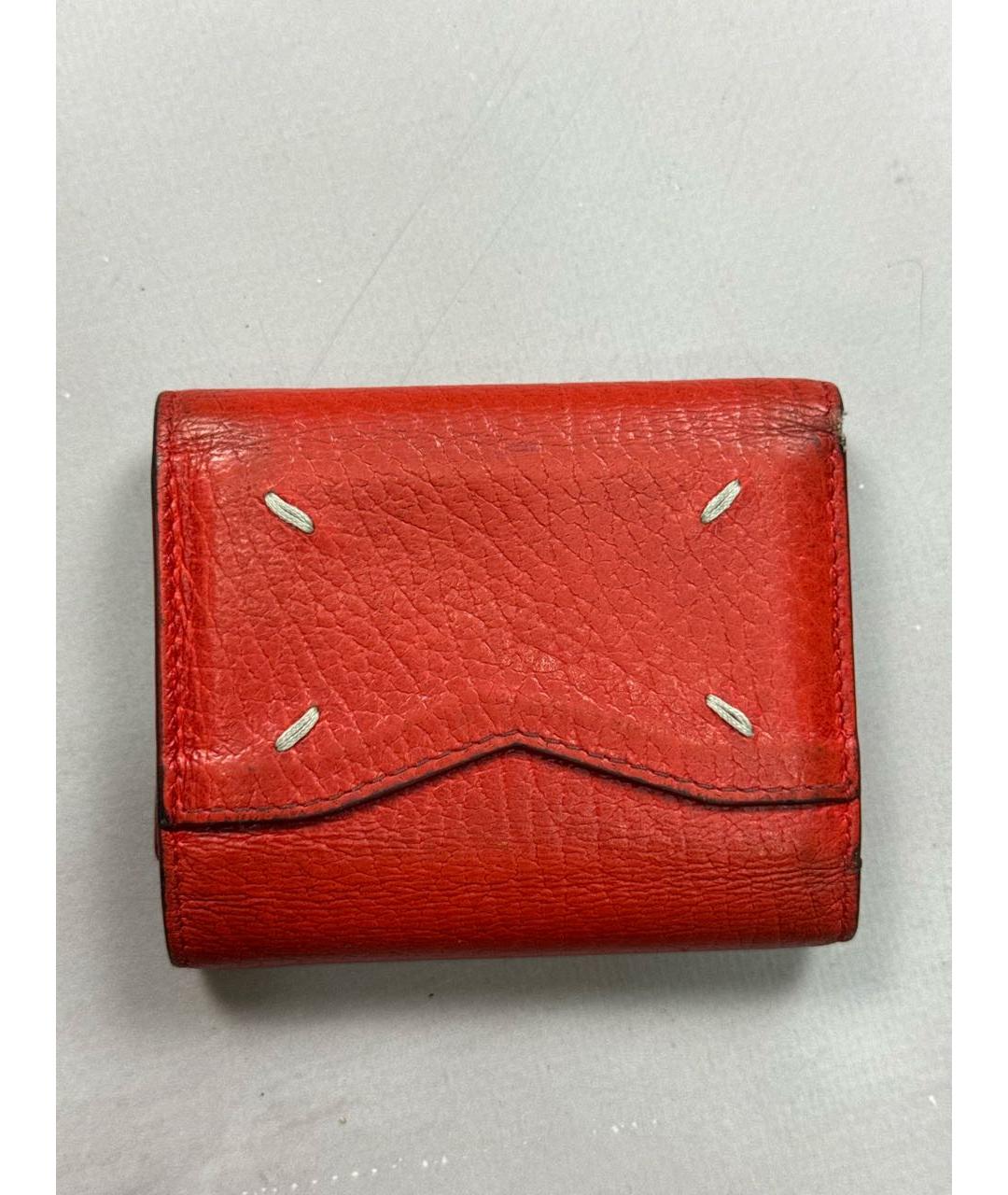 MAISON MARGIELA Красный кожаный кошелек, фото 9