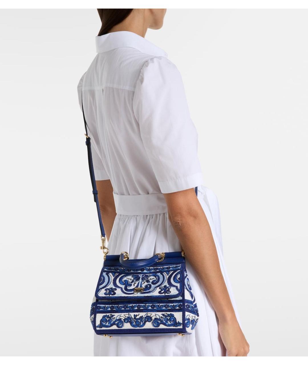 DOLCE&GABBANA Мульти кожаная сумка с короткими ручками, фото 4