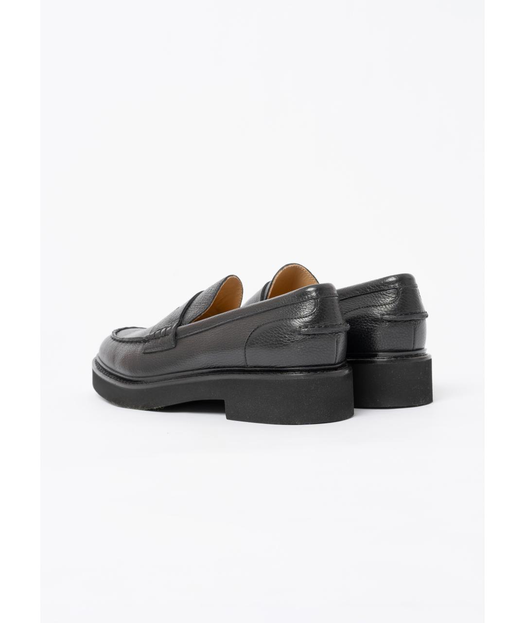 DOUCAL'S Черные кожаные лоферы, фото 4