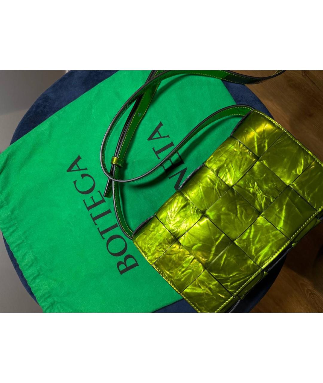 BOTTEGA VENETA Зеленая сумка через плечо, фото 4