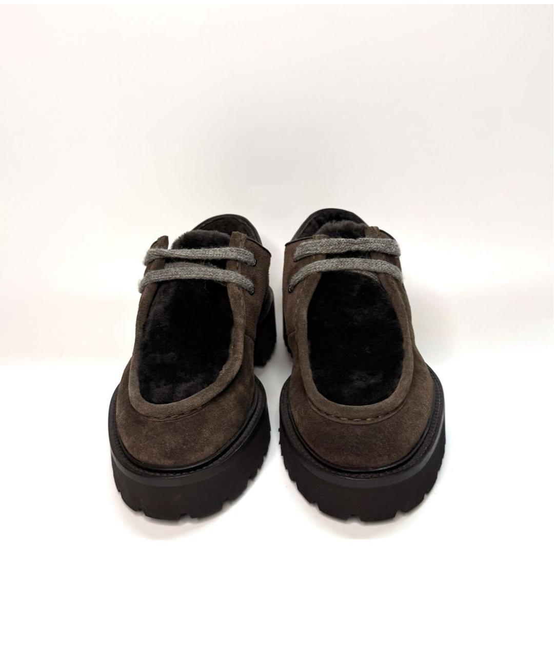 DOUCAL'S Коричневые замшевые брогги и оксфорды, фото 2