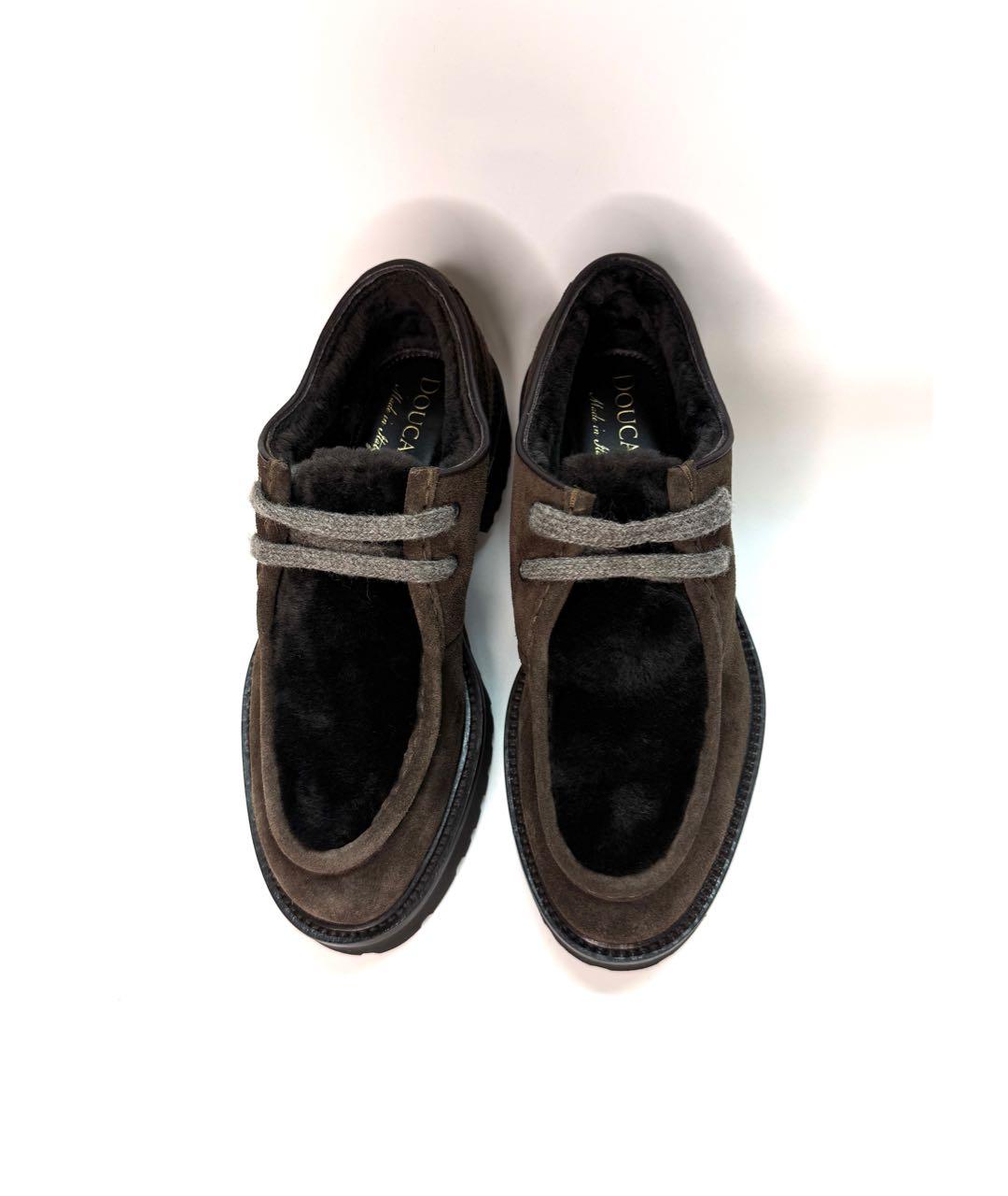 DOUCAL'S Коричневые замшевые брогги и оксфорды, фото 3