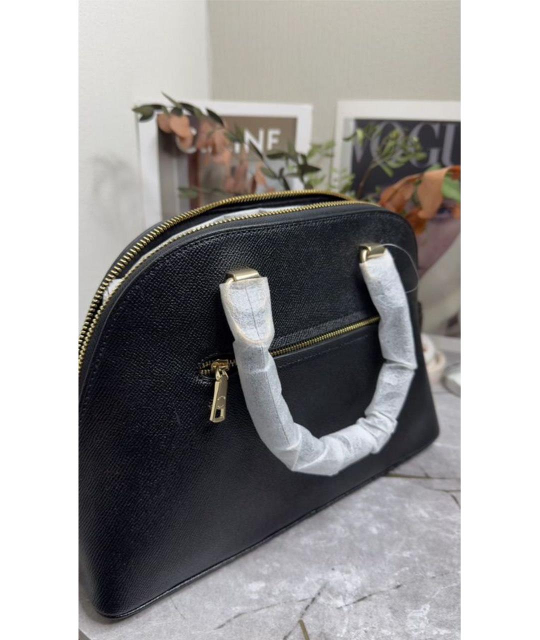 COACH Черная кожаная сумка с короткими ручками, фото 8