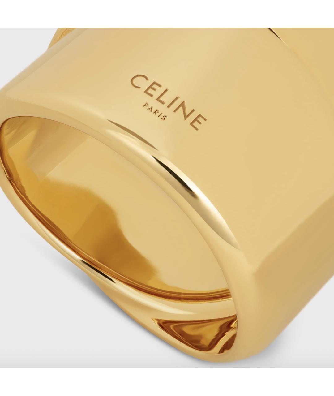 CELINE Золотое латунное кольцо, фото 4
