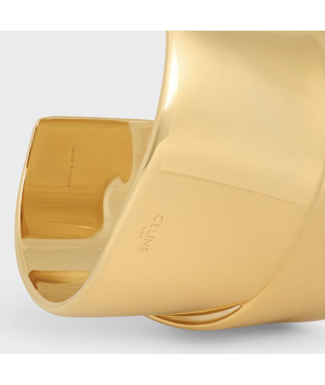 CELINE Золотой латунный браслет, фото 3