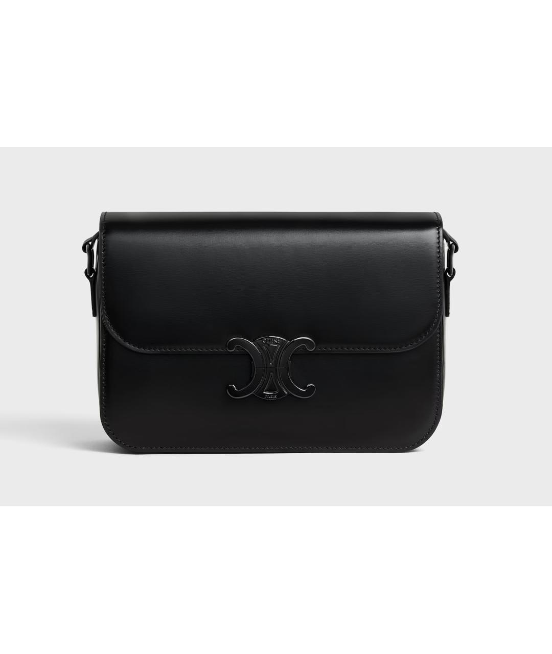 CELINE Черная кожаная сумка через плечо, фото 5