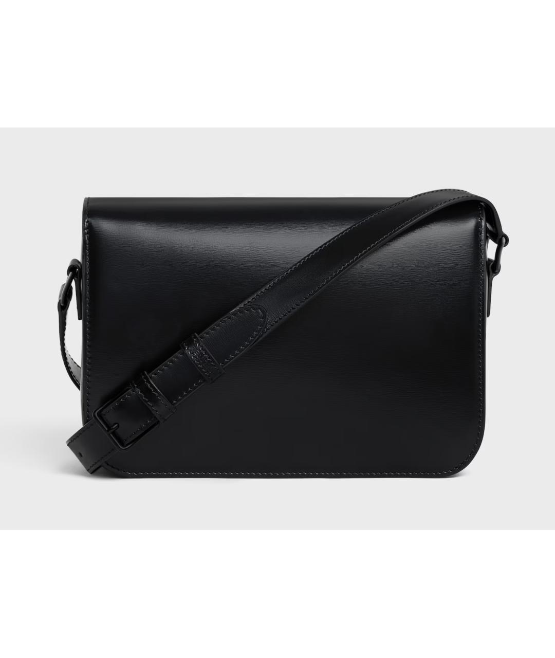 CELINE Черная кожаная сумка через плечо, фото 3