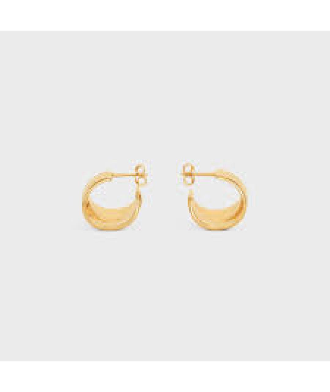 CELINE Золотые латунные серьги, фото 2