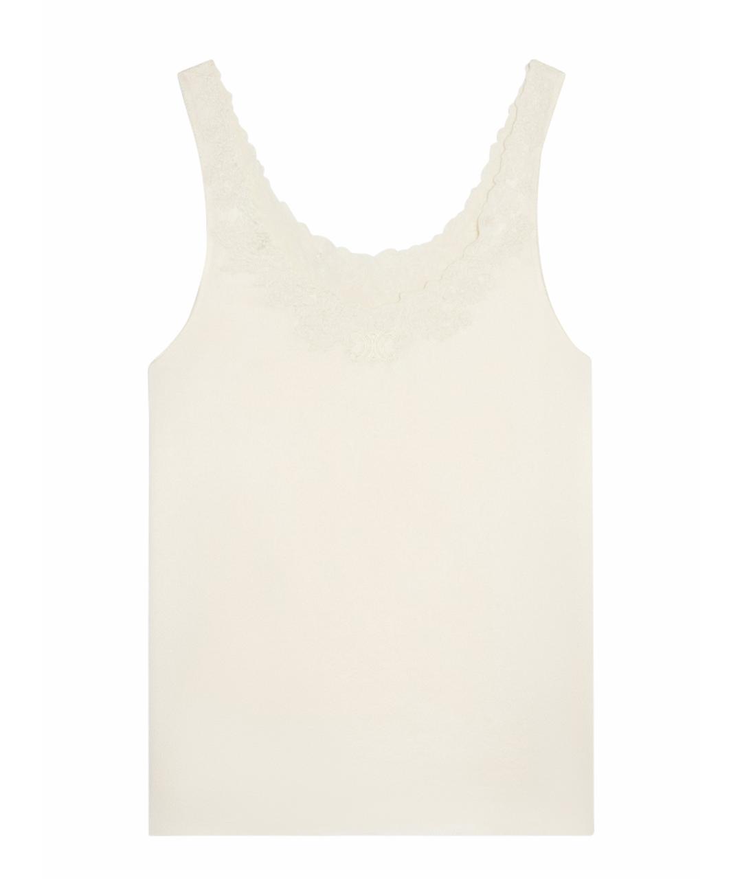 CELINE Белая майка, фото 1