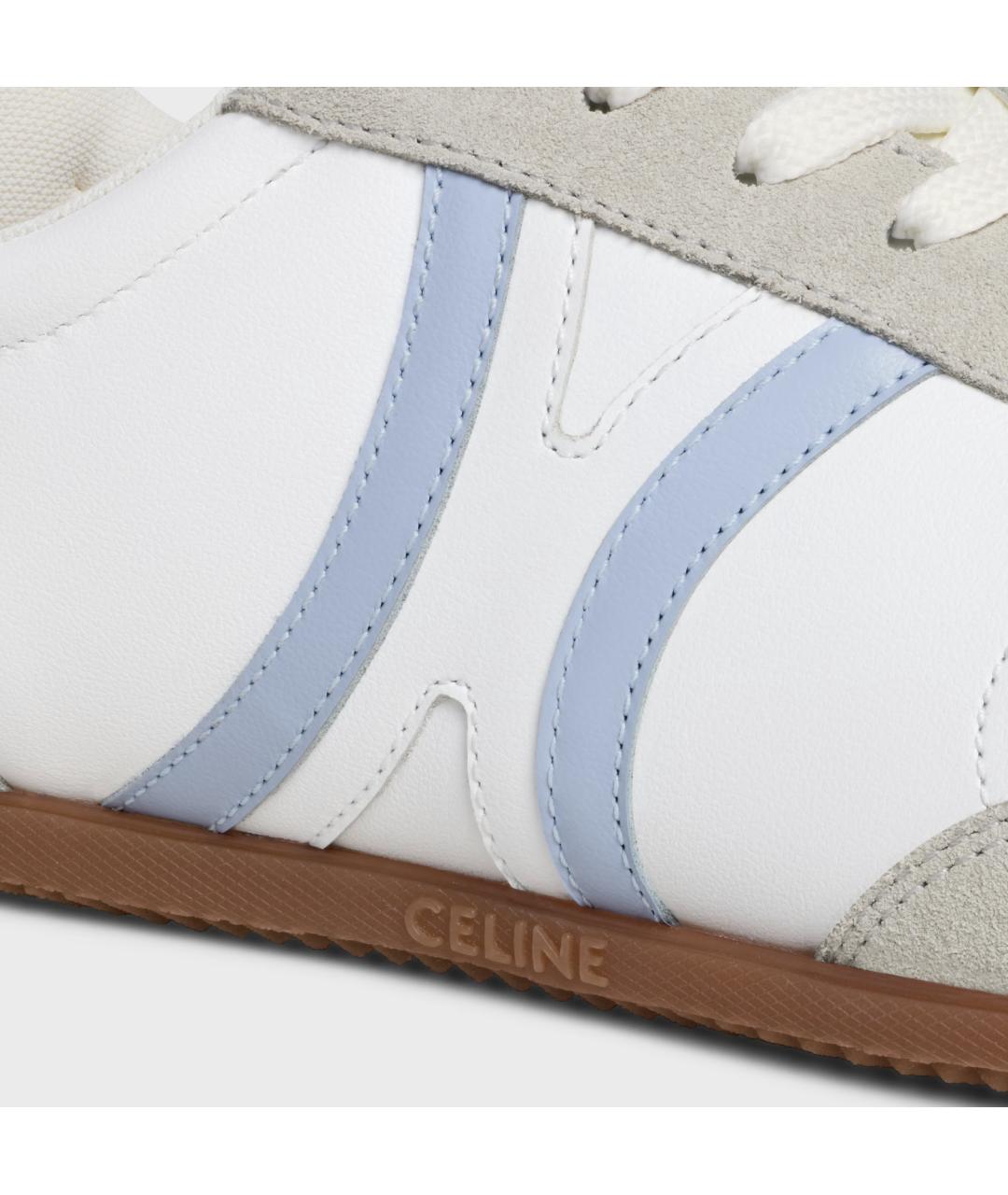 CELINE Белые кожаные кроссовки, фото 5