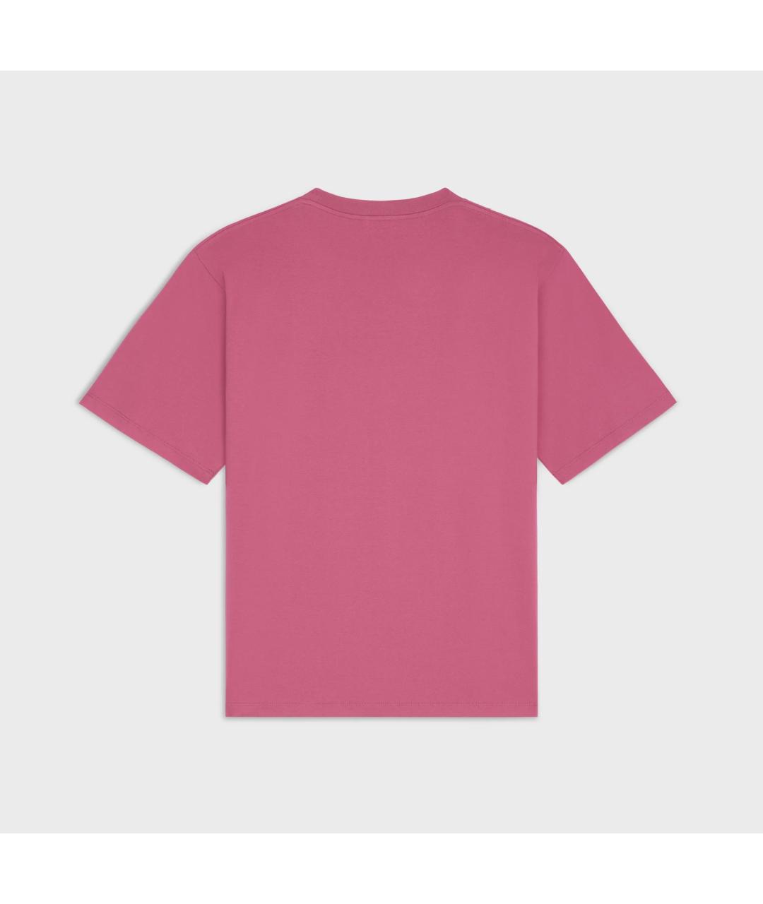 CELINE Фуксия хлопковая футболка, фото 2