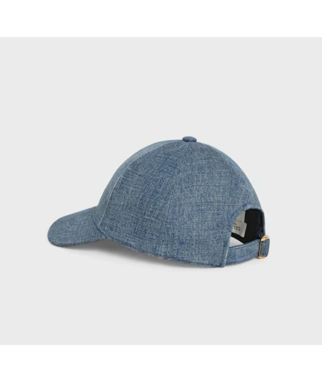 CELINE Синяя хлопковая кепка, фото 4