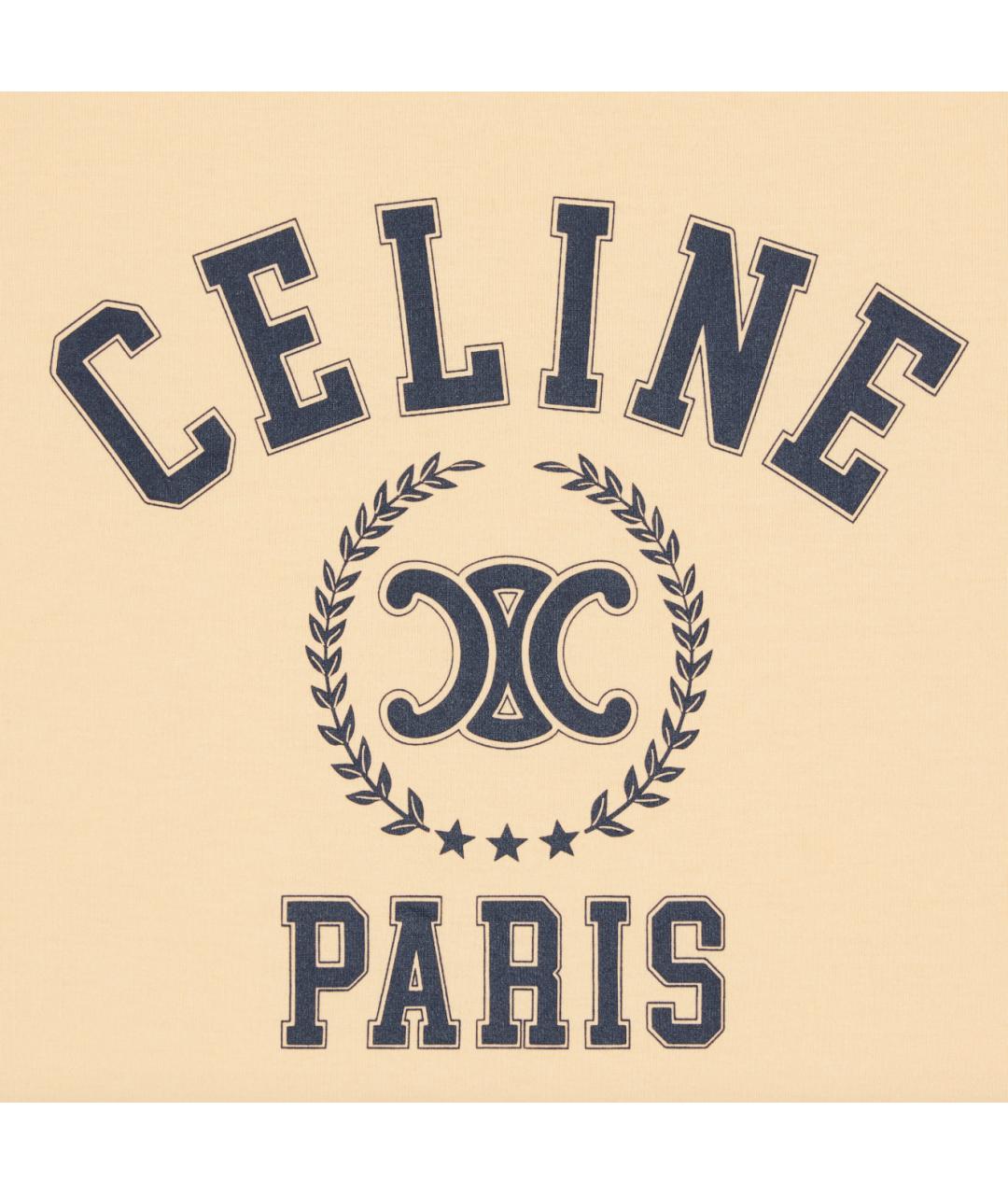 CELINE Бежевая хлопковая майка, фото 4