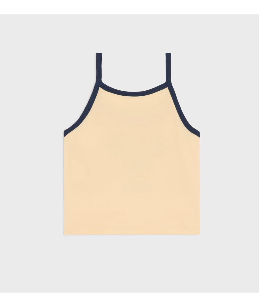 CELINE Бежевая хлопковая майка, фото 2