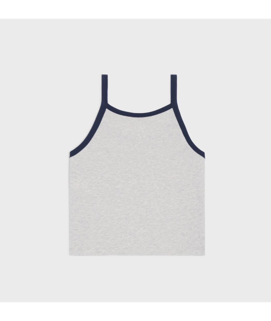 CELINE Серая хлопковая майка, фото 2