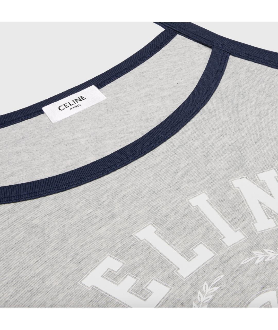 CELINE Серая хлопковая майка, фото 3