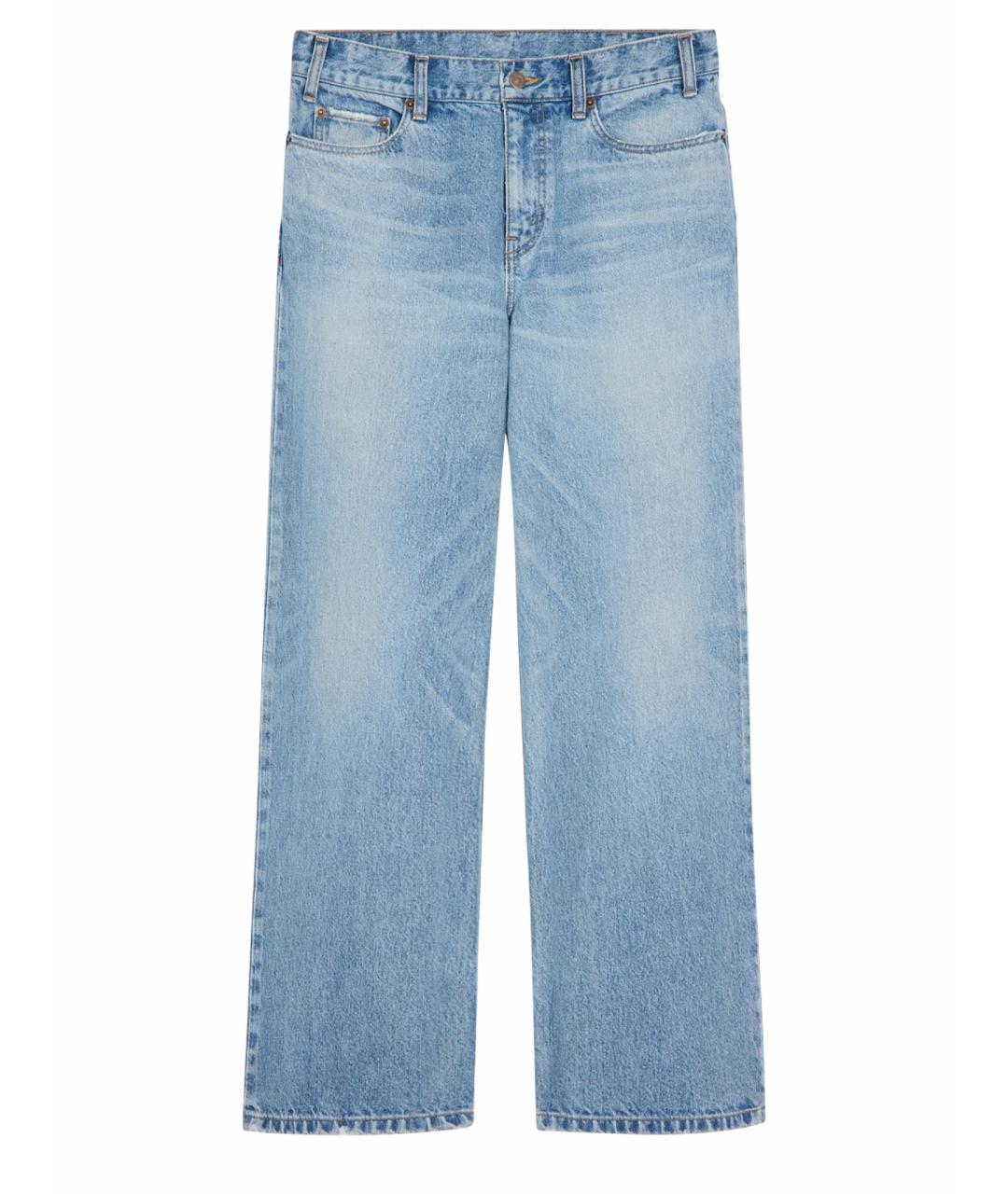 CELINE Синие хлопковые прямые джинсы, фото 1