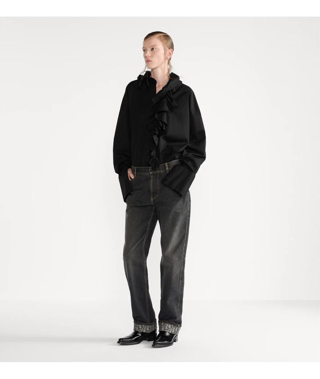 CHRISTIAN DIOR Серые хлопковые прямые джинсы, фото 2