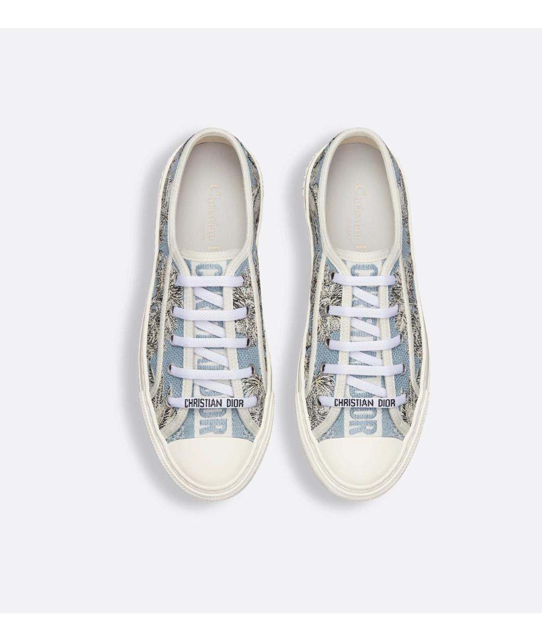 CHRISTIAN DIOR Голубые текстильные кеды, фото 3