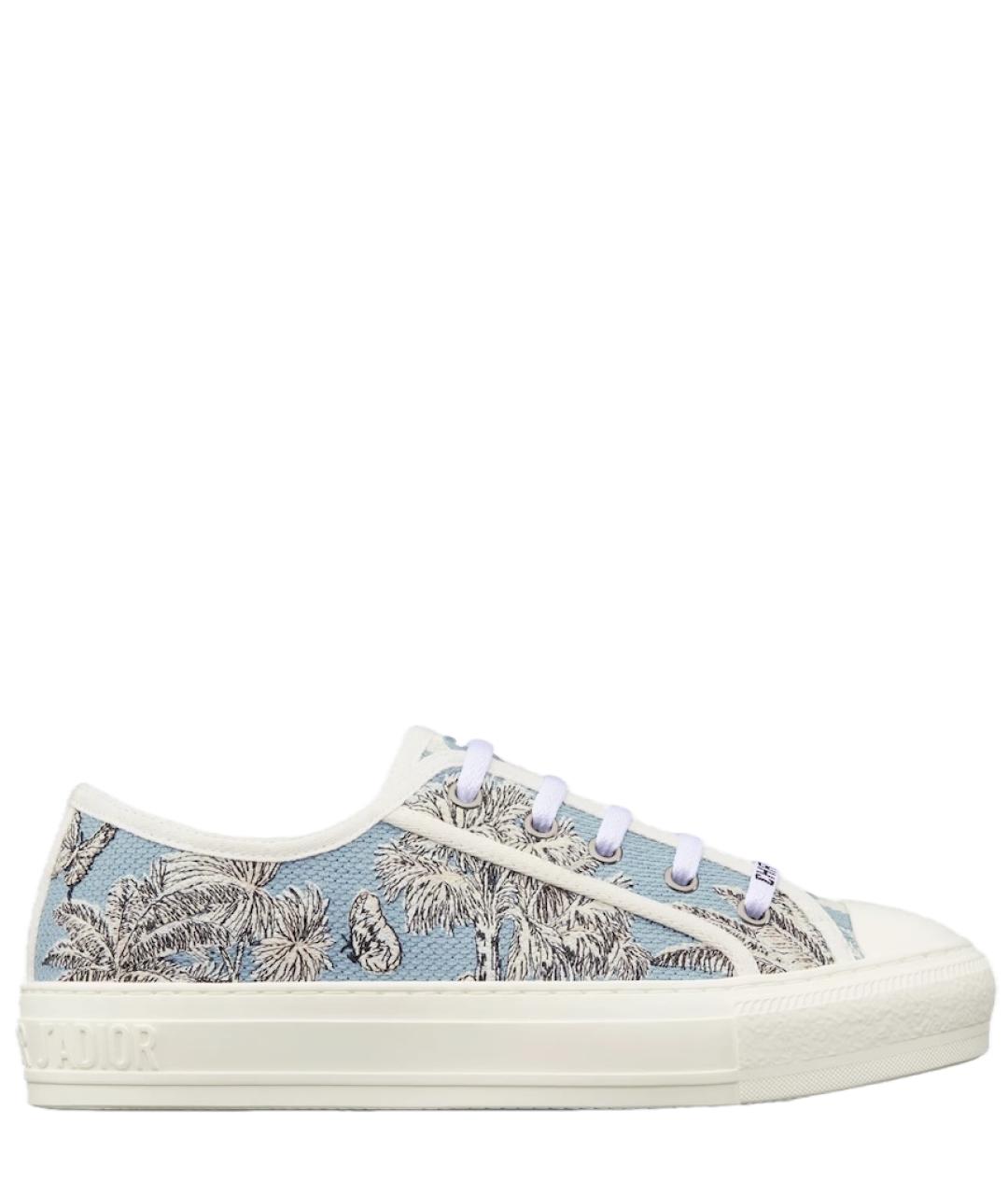 CHRISTIAN DIOR Голубые текстильные кеды, фото 1