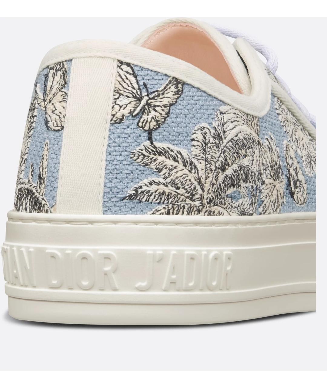 CHRISTIAN DIOR Голубые текстильные кеды, фото 4