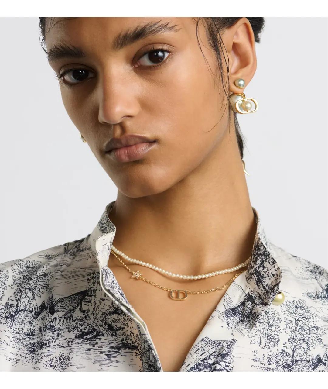 CHRISTIAN DIOR Золотое латунное колье, фото 2