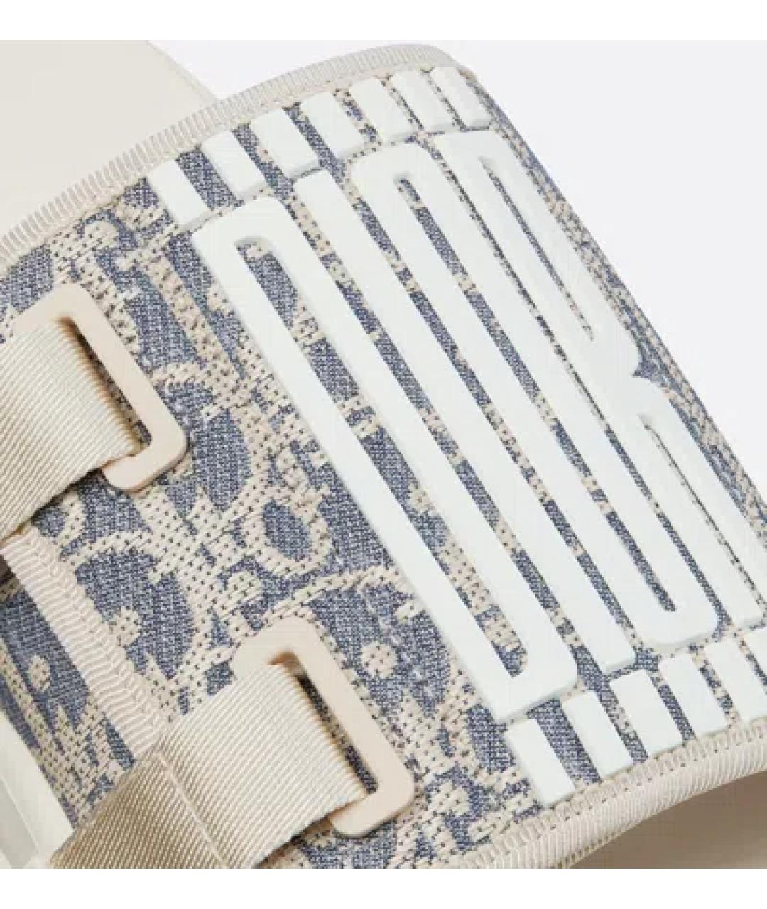 CHRISTIAN DIOR Текстильные шлепанцы, фото 4