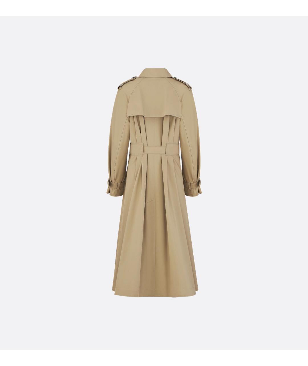 CHRISTIAN DIOR Бежевый хлопковый тренч/плащ, фото 2