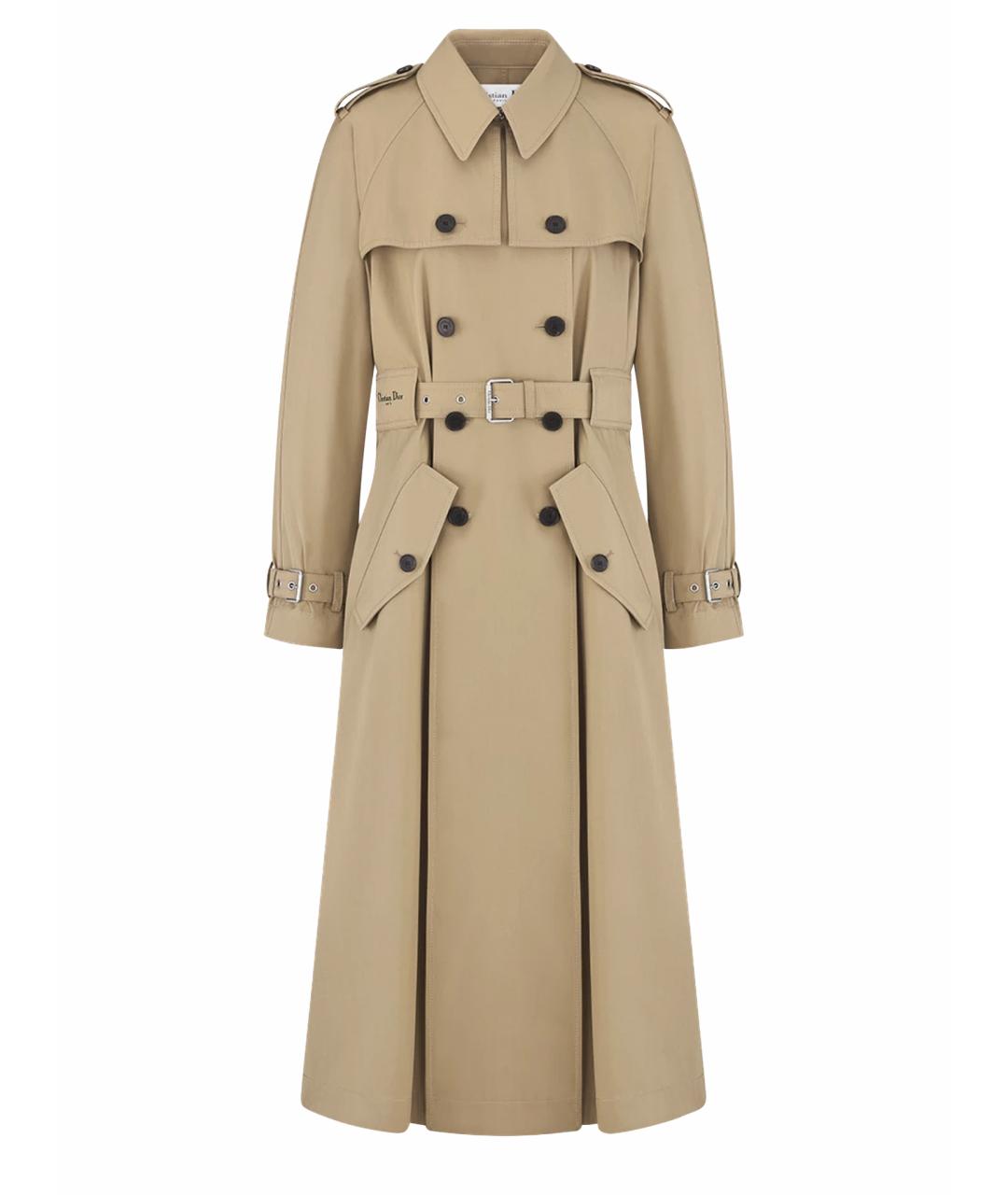 CHRISTIAN DIOR Бежевый хлопковый тренч/плащ, фото 1