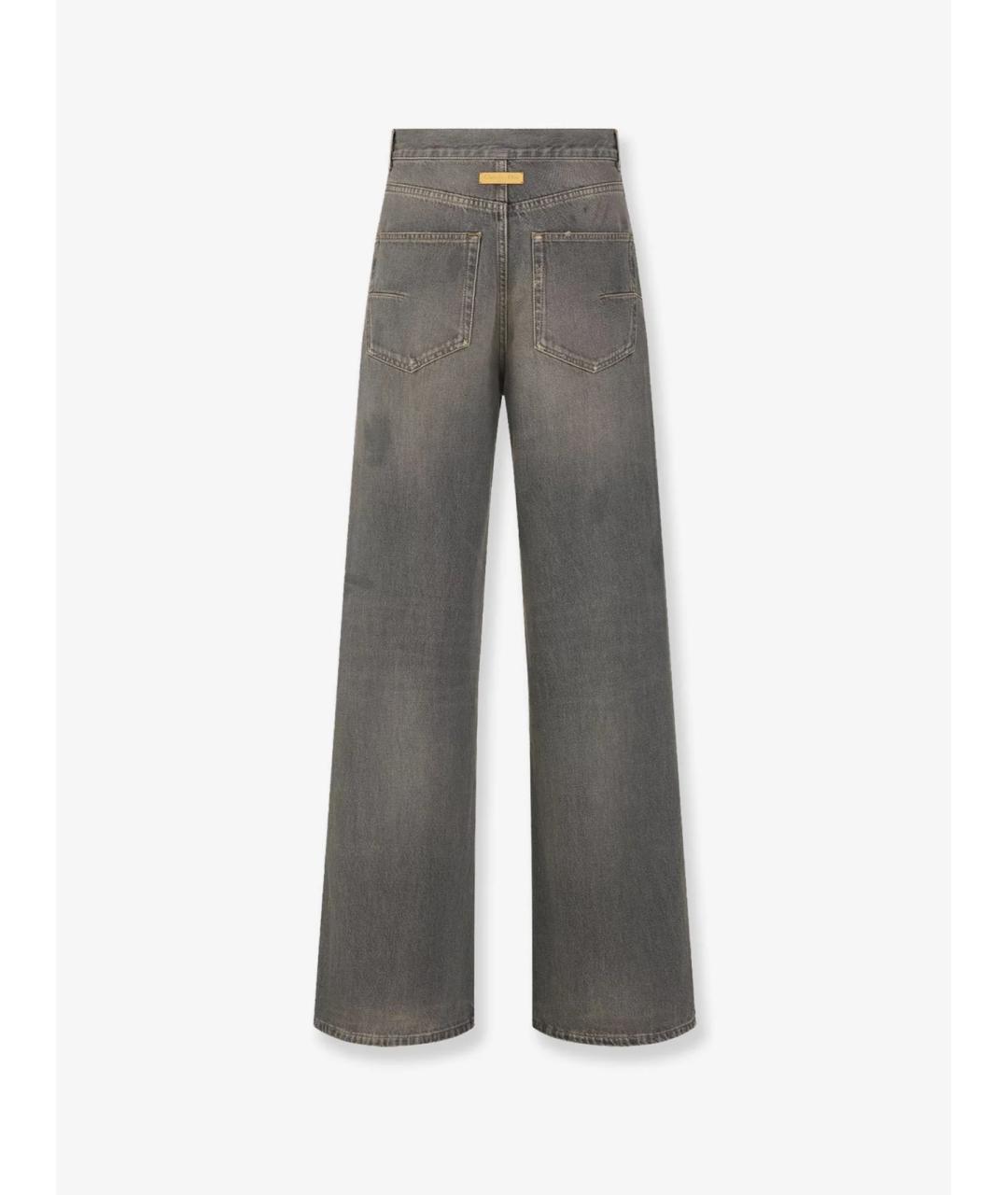 CHRISTIAN DIOR Серые хлопковые прямые джинсы, фото 2