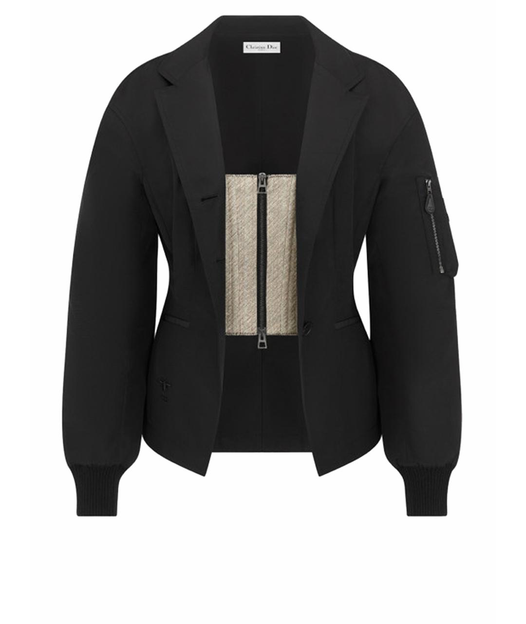 CHRISTIAN DIOR Черная шелковая куртка, фото 1