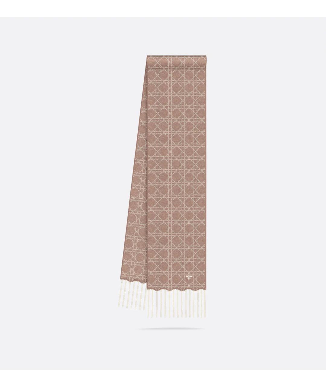 CHRISTIAN DIOR Розовый кашемировый шарф, фото 3