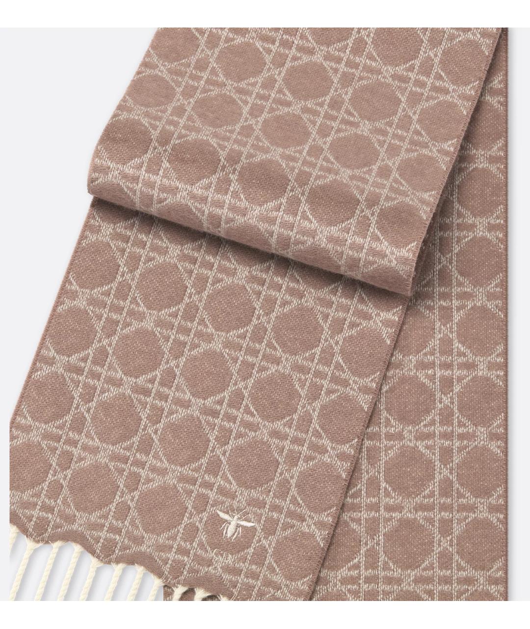 CHRISTIAN DIOR Розовый кашемировый шарф, фото 4