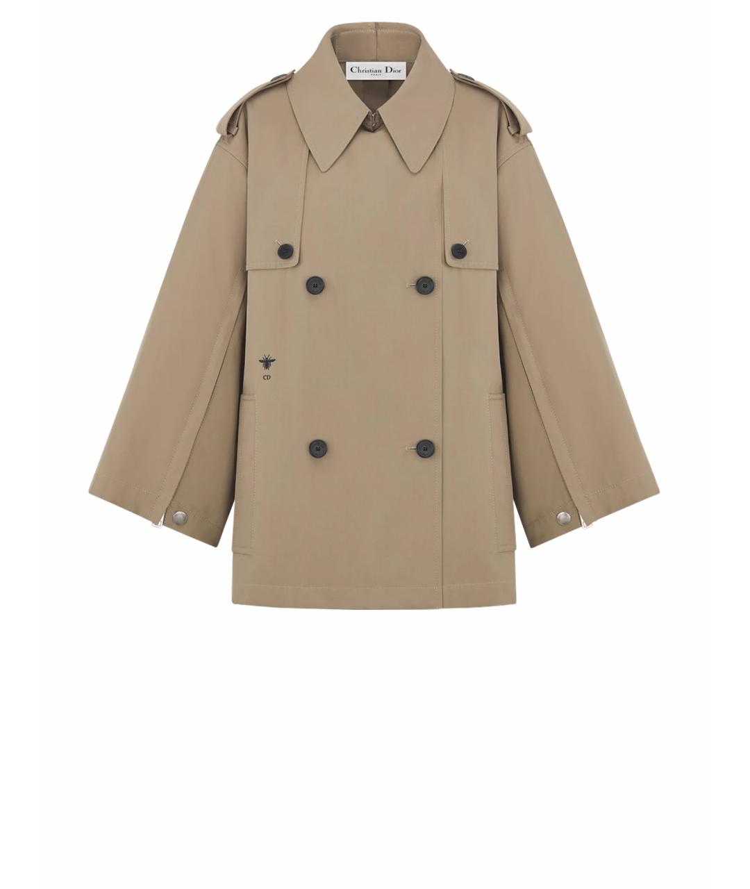CHRISTIAN DIOR Бежевый хлопковый тренч/плащ, фото 1